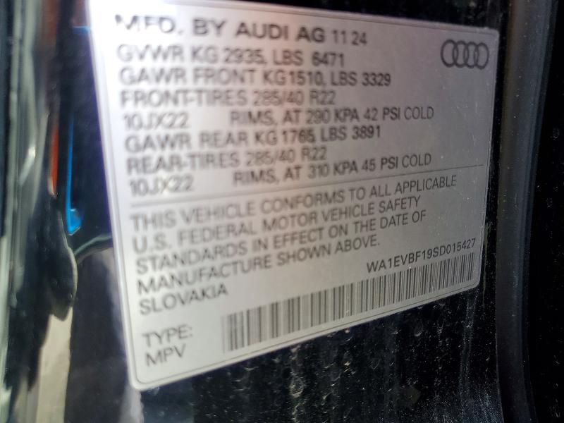 Продаж на аукціоні авто 2025 Audi Q8, vin: WA1EVBF19SD015427, номер лоту: 69447736