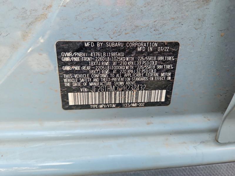 70023516 :رقم المزاد ، JF2GTHMC6PH232432 vin ، 2023 Subaru Crosstrek مزاد بيع