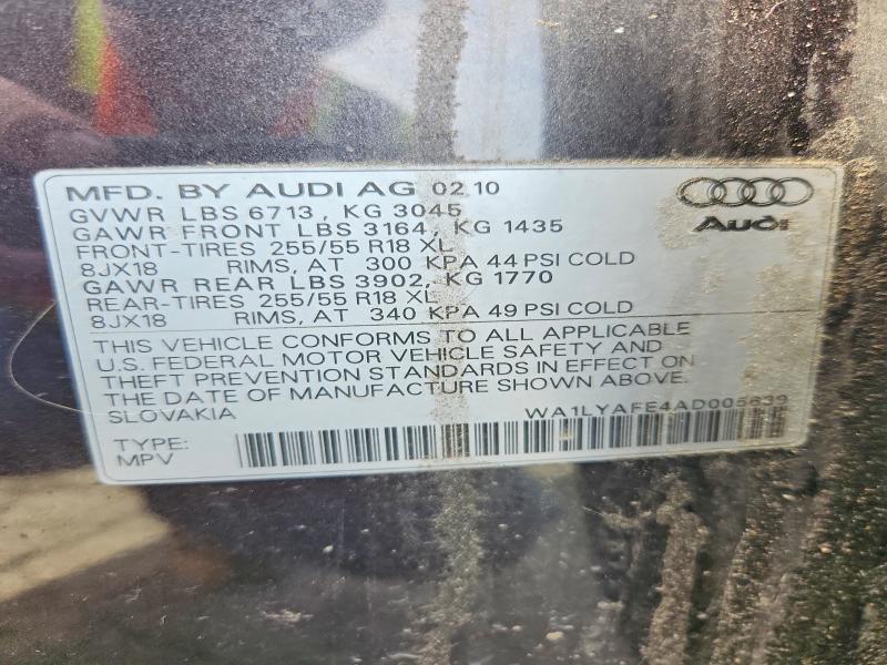 Aukcja sprzedaży 2010 Audi Q7, vin: WA1LYAFE4AD005639, numer aukcji: 66180006