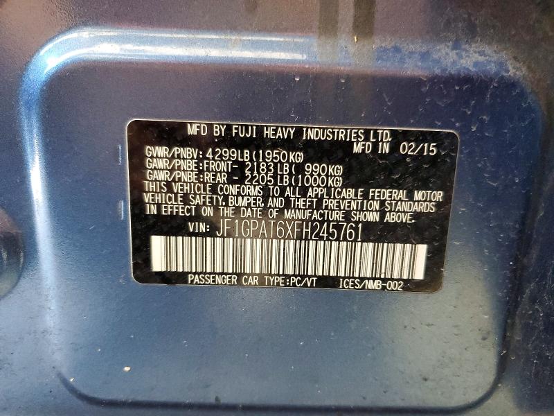 Продаж на аукціоні авто 2015 Subaru Impreza, vin: JF1GPAT6XFH245761, номер лоту: 68142036