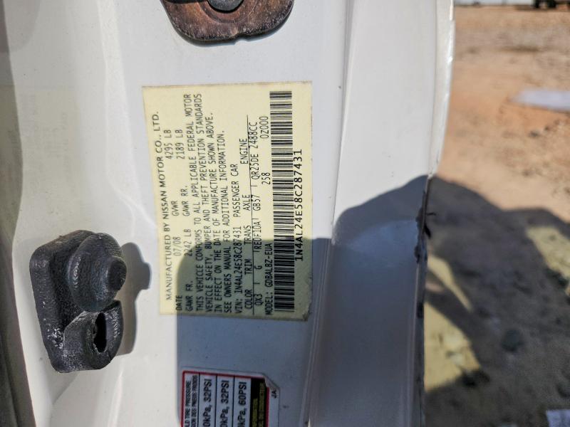 Aukcja sprzedaży 2008 Nissan Altima, vin: 1N4AL24E58C287431, numer aukcji: 67789836