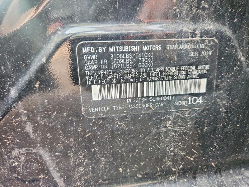 Продажа на аукционе авто 2020 Mitsubishi Mirage, vin: ML32F3FJ5LHF00417, номер лота: 69565446