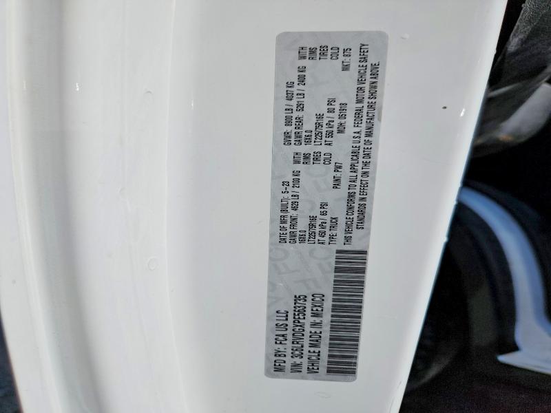 67515746 :رقم المزاد ، 3C6LRVDGXPE563735 vin ، 2023 Ram Promaster 2500 مزاد بيع