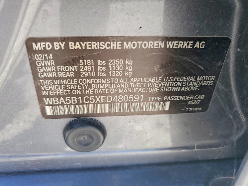 Продаж на аукціоні авто 2014 Bmw 535, vin: WBA5B1C5XED480591, номер лоту: 69407486