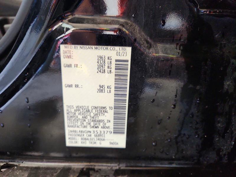 68695296 :رقم المزاد ، 1N4BL4BV1PN353379 vin ، 2023 Nissan Altima مزاد بيع