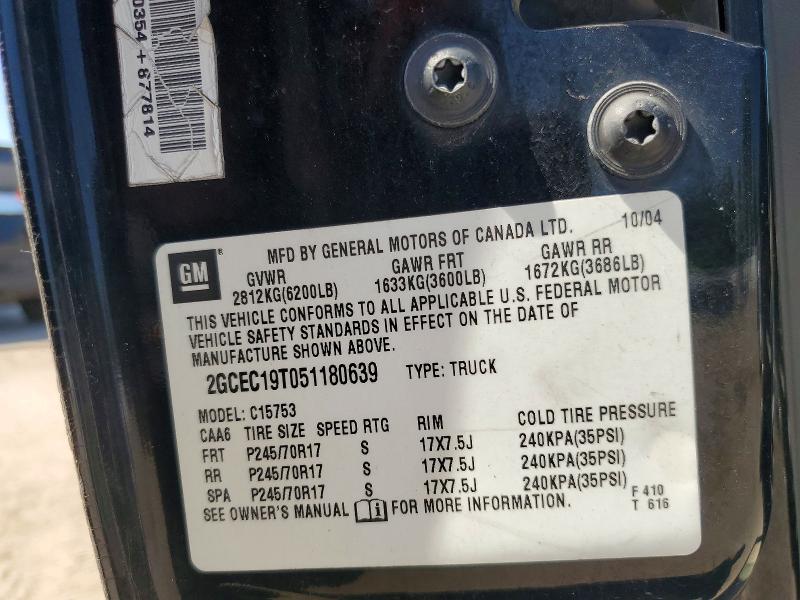 Продажа на аукционе авто 2005 Chevrolet Silverado, vin: 2GCEC19T051180639, номер лота: 67266996