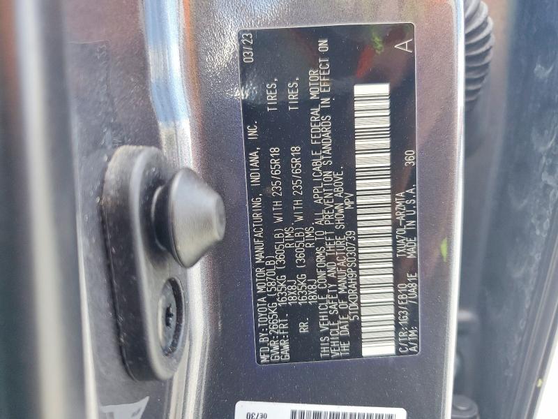 Aukcja sprzedaży 2023 Toyota Highlander, vin: 5TDKDRAH9PS030739, numer aukcji: 67009766