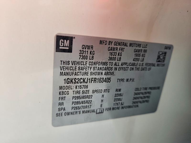 Продажа на аукционе авто 2015 Gmc Yukon, vin: 1GKS2CKJ1FR163405, номер лота: 67596906