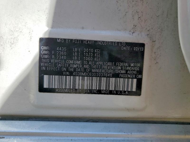 Aukcja sprzedaży 2013 Subaru Legacy, vin: 4S3BMBC63D3037640, numer aukcji: 68090516