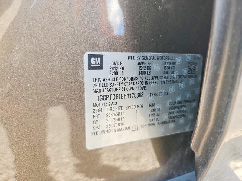 Aukcja sprzedaży 2017 Chevrolet Colorado, vin: 1GCPTDE18H1178808, numer aukcji: 67773956