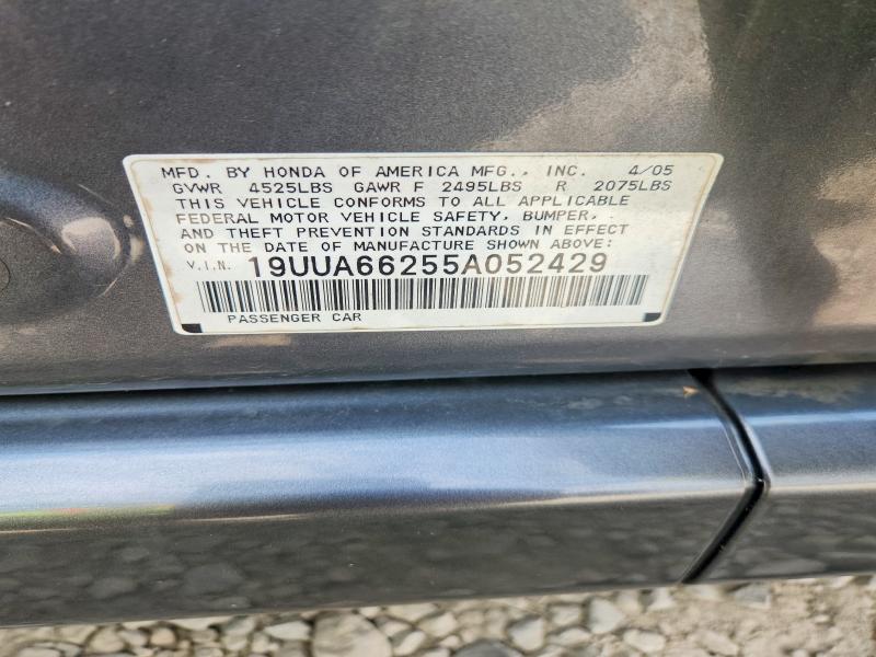 Продаж на аукціоні авто 2005 Acur Tl, vin: 19UUA66255A052429, номер лоту: 68393786