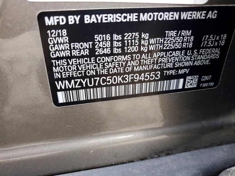 Продаж на аукціоні авто 2019 Mini Cooper, vin: WMZYU7C50K3F94553, номер лоту: 69065826