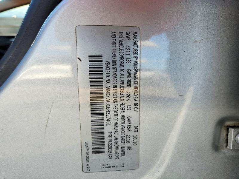 Aukcja sprzedaży 2011 Volkswagen Jetta, vin: 3VWDZ7AJ1BM327401, numer aukcji: 68009506