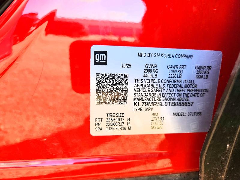 Aukcja sprzedaży 2026 Chevrolet Trailblazer, vin: KL79MRSL0TB088657, numer aukcji: 70557946