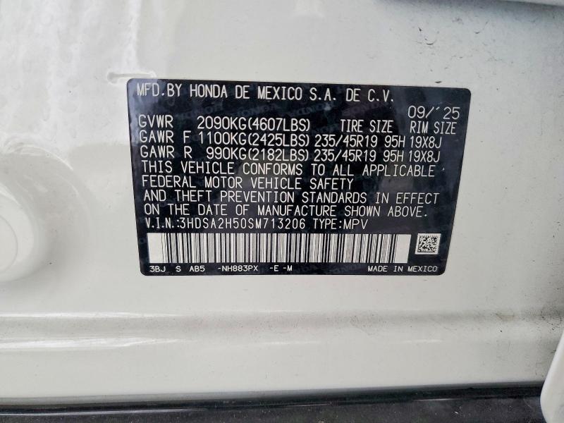 Aukcja sprzedaży 2025 Acura Adx, vin: 3HDSA2H50SM713206, numer aukcji: 67768136