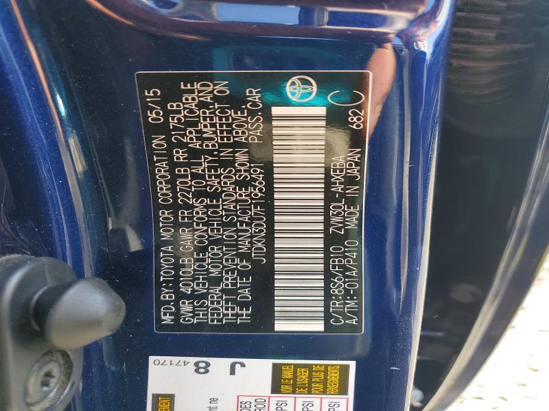 Продажа на аукционе авто 2015 Toyota Prius, vin: JTDKN3DU7F1956491, номер лота: 67561086
