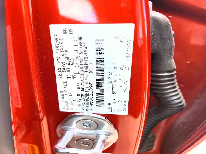 69568826 :رقم المزاد ، 1FMCU0G60LUB02063 vin ، 2020 Ford Escape مزاد بيع