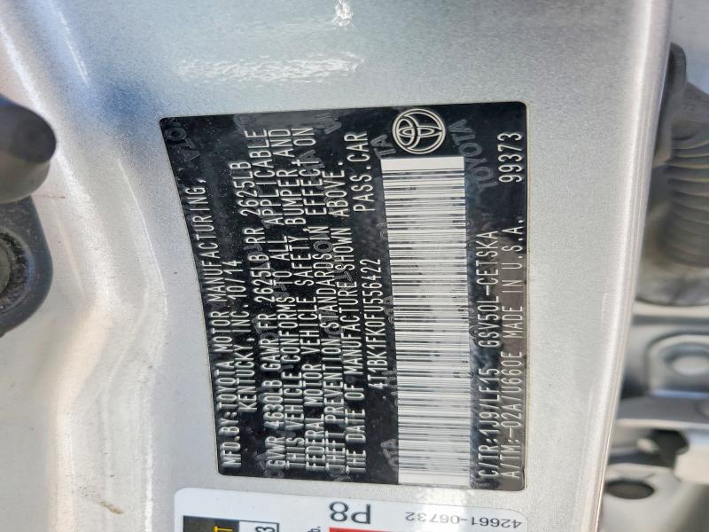 67132086 :رقم المزاد ، 4T1BK1FK0FU556422 vin ، 2015 Toyota Camry مزاد بيع