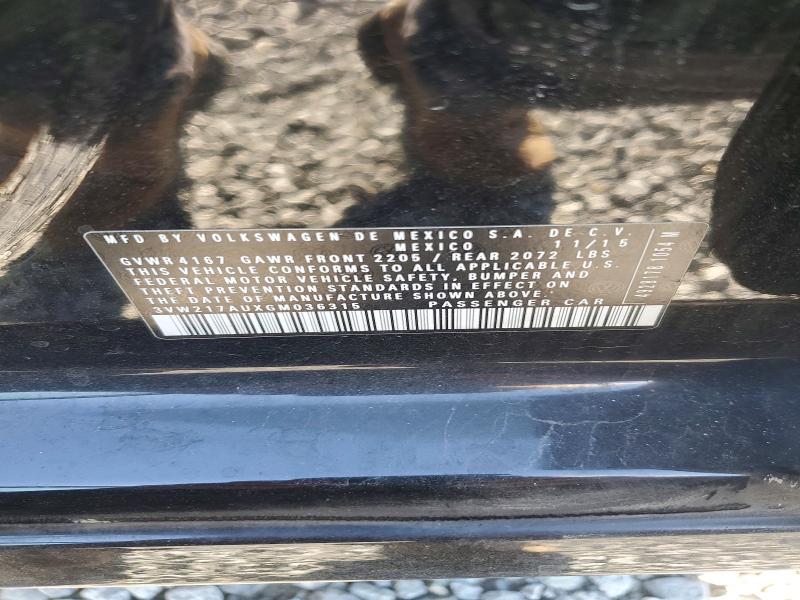 68006546 :رقم المزاد ، 3VW217AUXGM036315 vin ، 2016 Volkswagen Golf مزاد بيع