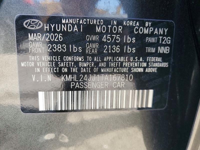 Aukcja sprzedaży 2026 Hyundai Sonata Hybrid, vin: KMHL24JJ1TA167810, numer aukcji: 68750776