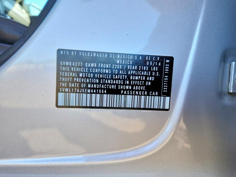 Продажа на аукционе авто 2014 Volkswagen Jetta, vin: 3VWL17AJ5EM441554        , номер лота: 69117806