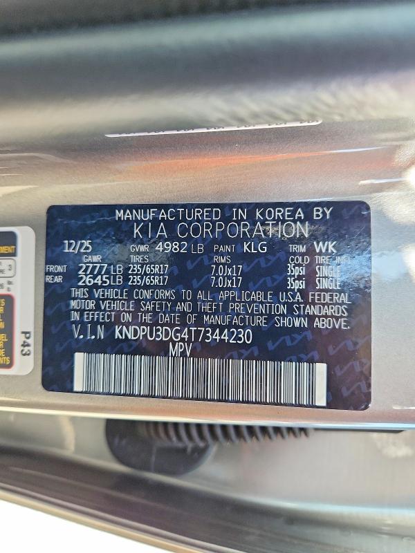 Продажа на аукционе авто 2026 Kia Sportage, vin: KNDPU3DG4T7344230, номер лота: 68936586