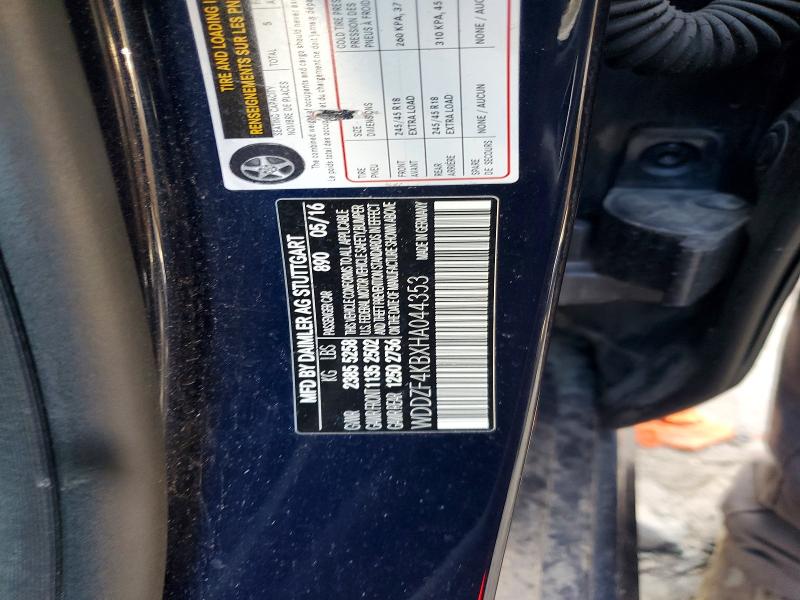 67094236 :رقم المزاد ، WDDZF4KBXHA044353 vin ، 2017 Mercedes-benz E مزاد بيع