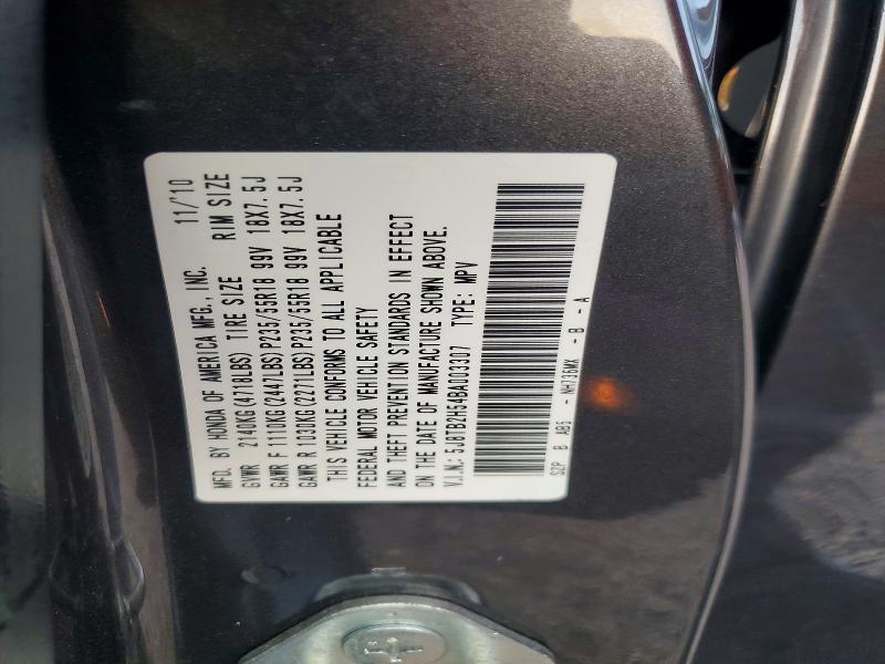 67094616 :رقم المزاد ، 5J8TB2H54BA003307 vin ، 2011 Acura Rdx مزاد بيع