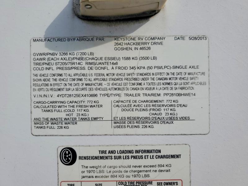 Продажа на аукционе авто 2014 Keystone Passport, vin: 4YDT28125EX410696        , номер лота: 68053856