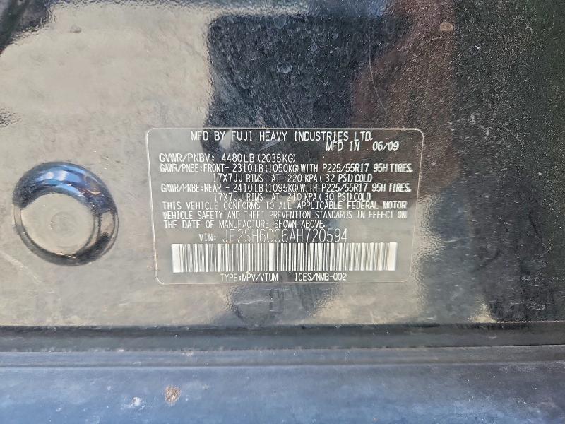 Продаж на аукціоні авто 2010 Subaru Forester, vin: JF2SH6CC6AH720594, номер лоту: 68814326