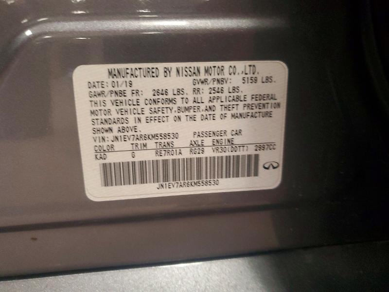 Aukcja sprzedaży 2019 Infiniti Q50, vin: JN1EV7AR6KM558530, numer aukcji: 68321466