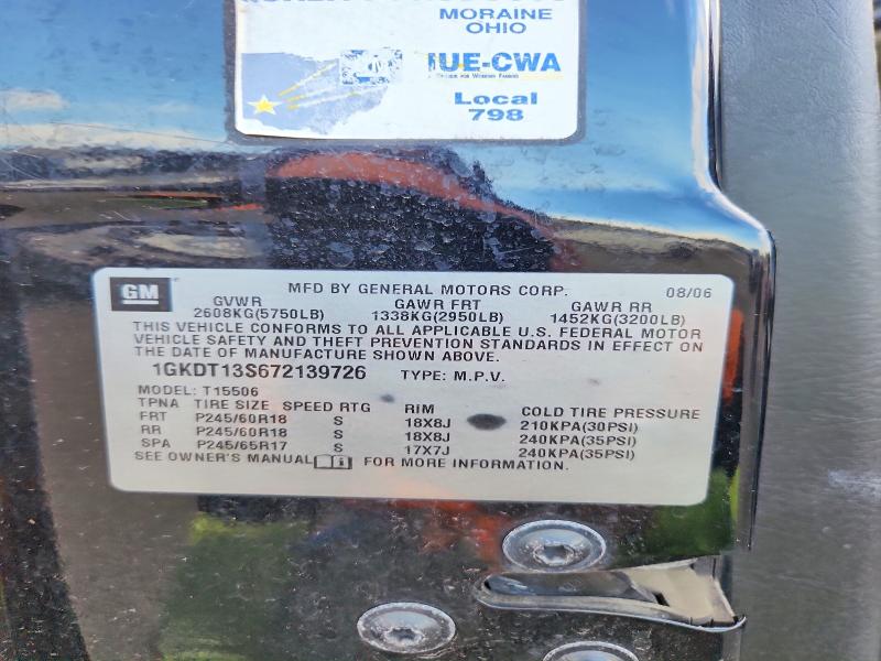 68247976 :رقم المزاد ، 1GKDT13S672139726 vin ، 2007 Gmc Envoy مزاد بيع