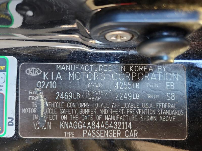 Продаж на аукціоні авто 2010 Kia Optima, vin: KNAGG4A84A5432114, номер лоту: 68541126