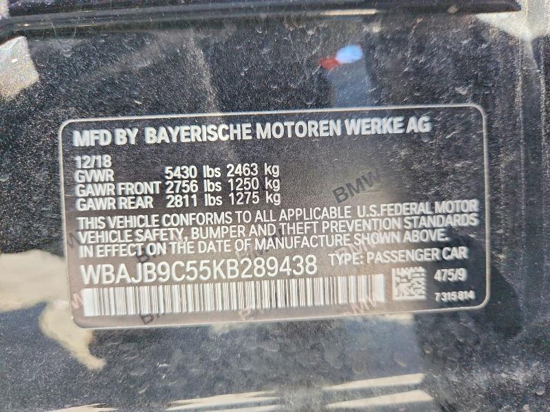 Продажа на аукционе авто 2019 Bmw M550xi, vin: WBAJB9C55KB289438, номер лота: 69004886
