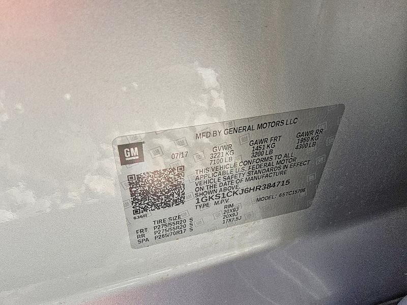 Продажа на аукционе авто 2017 Gmc Yukon, vin: 1GKS1CKJ6HR384715, номер лота: 69639336