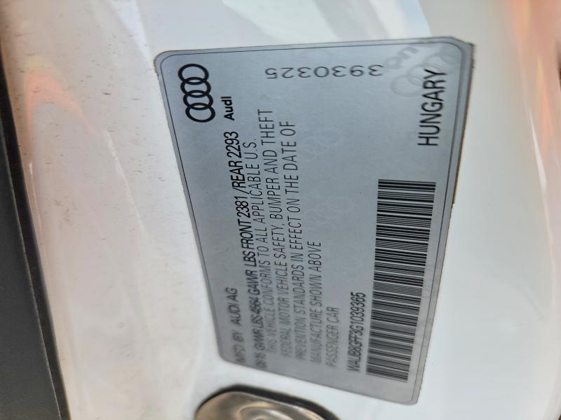 Продаж на аукціоні авто 2016 Audi A3, vin: WAUB8GFF3G1039365, номер лоту: 67924656