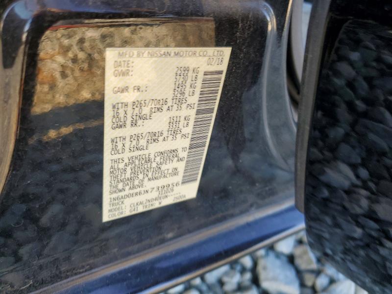 68425926 :رقم المزاد ، 1N6AD0ER6JN739956 vin ، 2018 Nissan Frontier مزاد بيع
