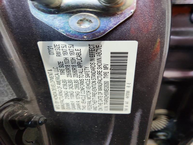 Aukcja sprzedaży 2021 Honda Cr-v, vin: 7FARW2H55ME026350, numer aukcji: 67323486