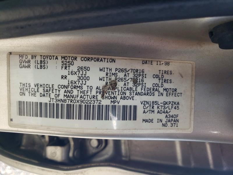 Продажа на аукционе авто 1999 Toyota 4runner, vin: JT3HN87R0X9022372, номер лота: 69765986