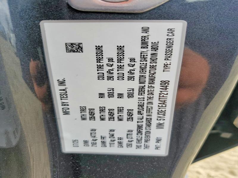 Aukcja sprzedaży 2026 Tesla Model 3, vin: 5YJ3E1EA4TF214498, numer aukcji: 67521586
