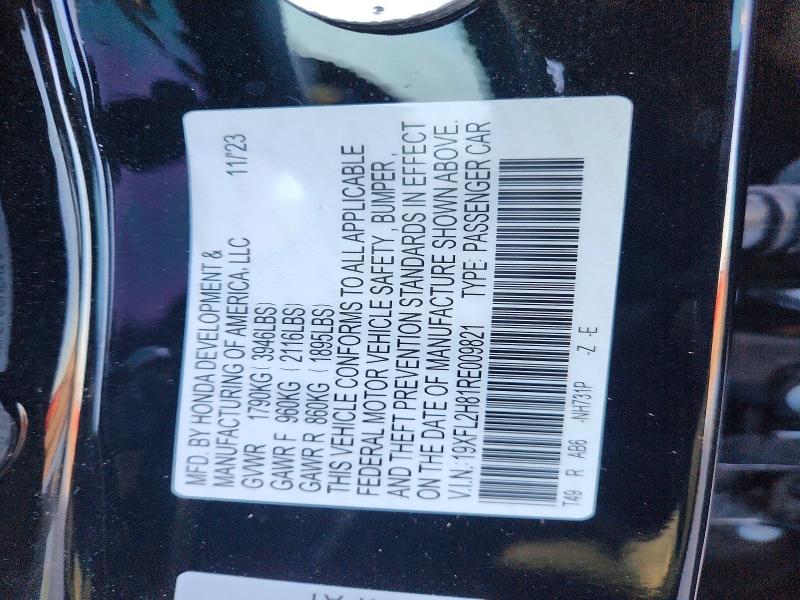 Продажа на аукционе авто 2024 Honda Civic, vin: 19XFL2H81RE009821, номер лота: 70428936