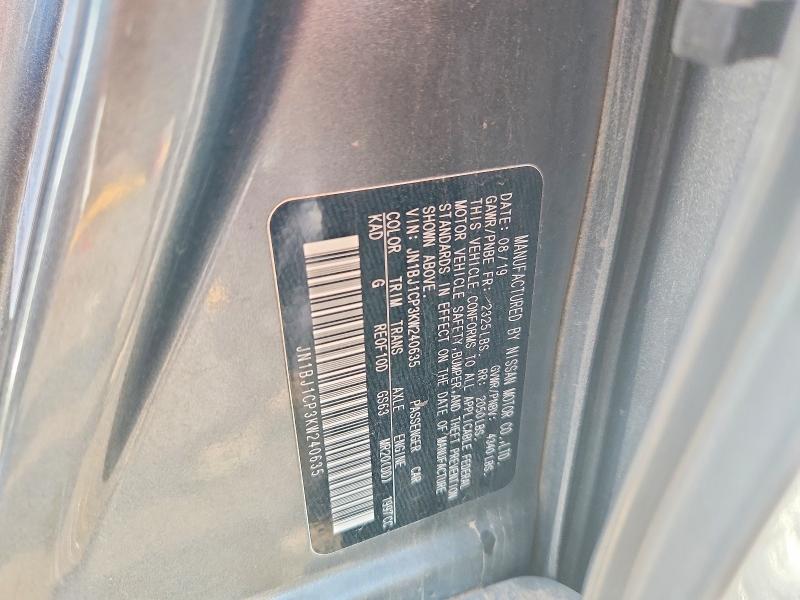67664826 :رقم المزاد ، JN1BJ1CP3KW240635 vin ، 2019 Nissan Rogue Sport مزاد بيع