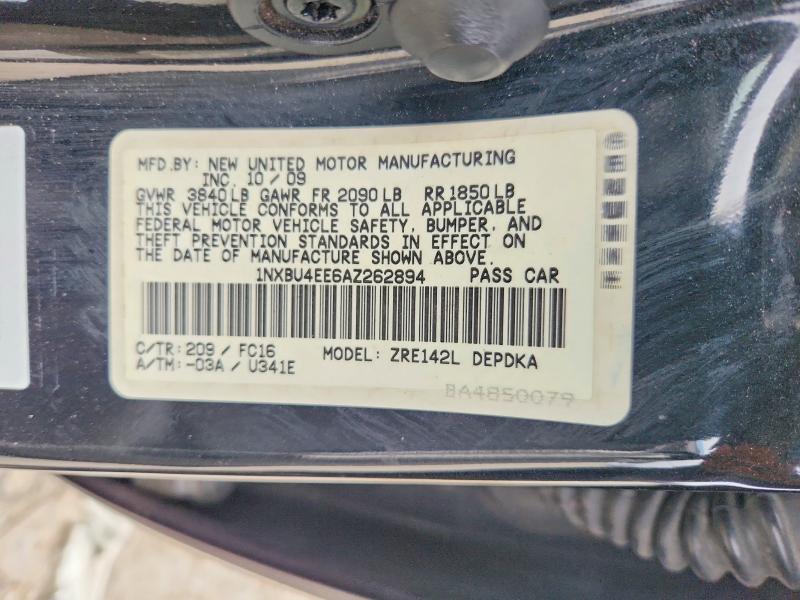 Продаж на аукціоні авто 2010 Toyota Corolla, vin: 1NXBU4EE6AZ262894        , номер лоту: 68966306