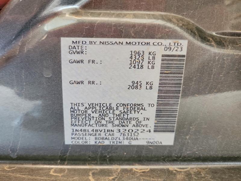 Продажа на аукционе авто 2024 Nissan Altima, vin: 1N4BL4BV1RN320224, номер лота: 68624176