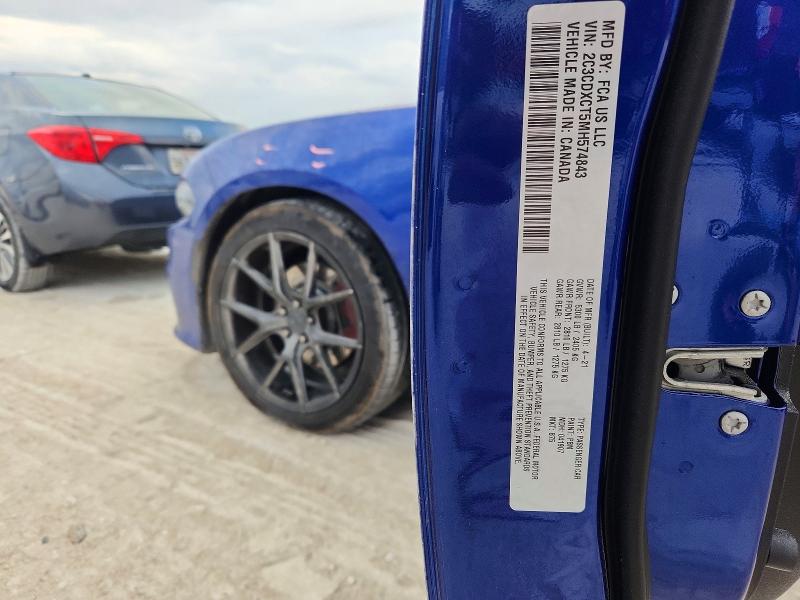 Продаж на аукціоні авто 2021 Dodge Charger, vin: 2C3CDXCT5MH574843, номер лоту: 67831326