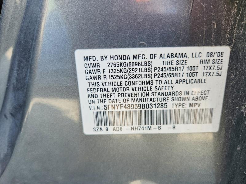 Aukcja sprzedaży 2009 Honda Pilot, vin: 5FNYF48959B031285, numer aukcji: 70543666