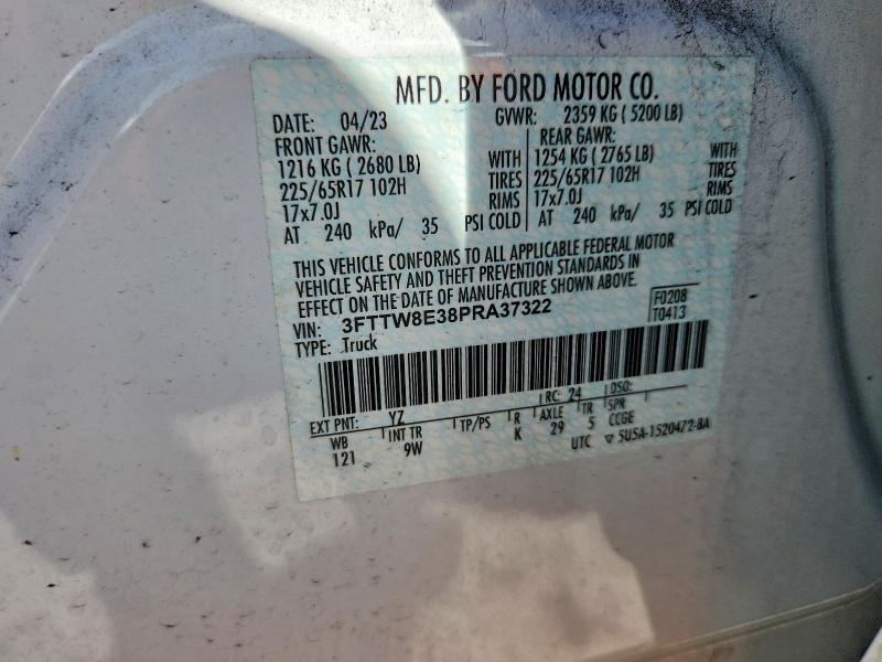 70783726 :رقم المزاد ، 3FTTW8E38PRA37322 vin ، 2023 Ford Maverick مزاد بيع