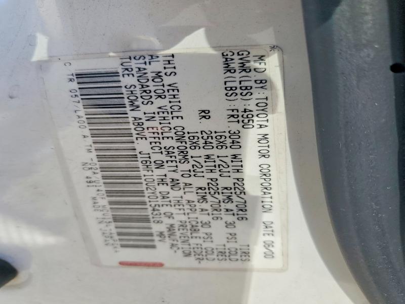 Продаж на аукціоні авто 2000 Lexus Rx, vin: JT6HF10U2Y0154318, номер лоту: 68601676