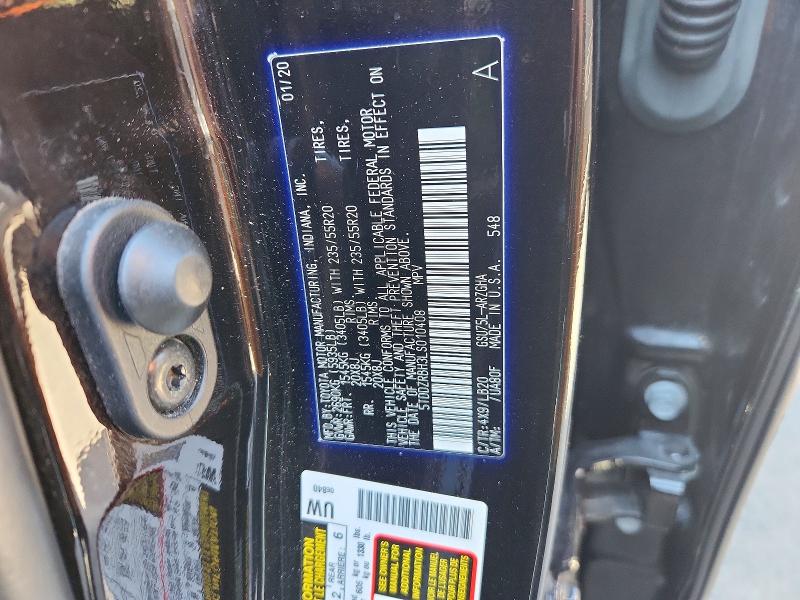 2020 Toyota Highlander მანქანა იყიდება აუქციონზე, vin: 5TDDZRBH3LS010408, აუქციონის ნომერი: 67625366