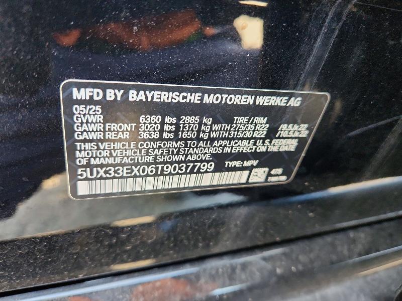 68270756 :رقم المزاد ، 5UX33EX06T9037799 vin ، 2026 Bmw X6 مزاد بيع